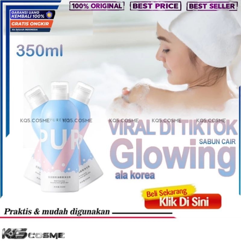 ORIGINAL PUREYES Shower Foam Gel Korea Viral Sabun Mandi Pemutih Badan & Wajah Permanen