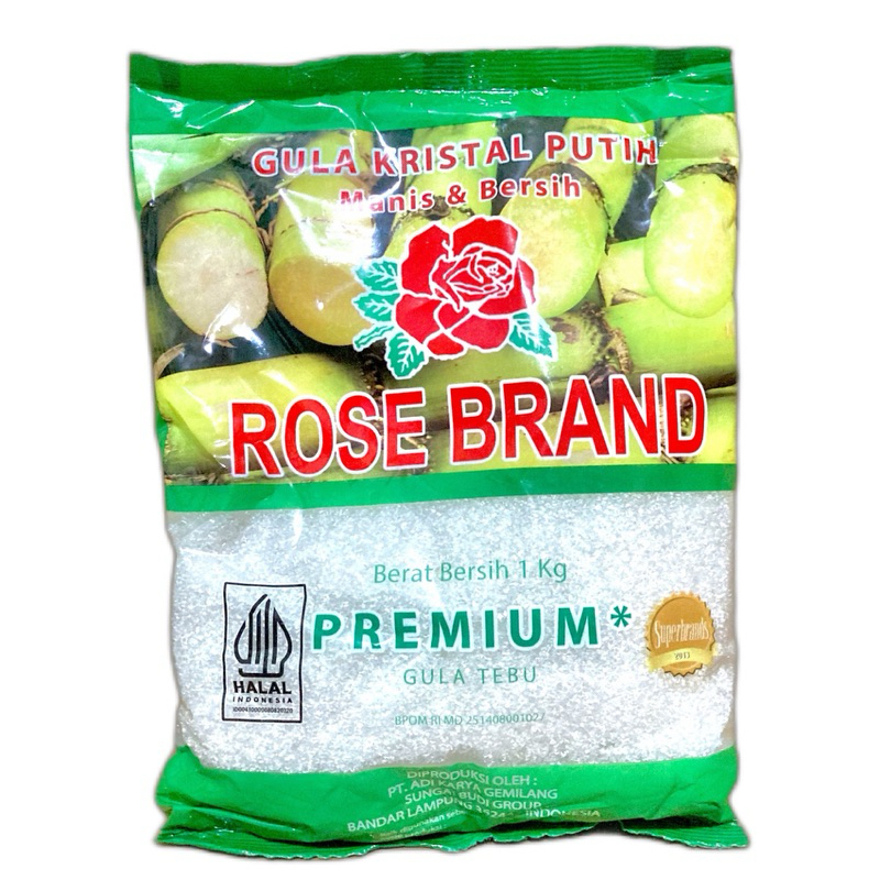 

Gula pasir rose brand hijau 1 kg premium