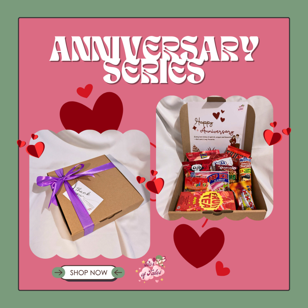 

Box of Tales | Anniversary Series | Hampers Snack Ulang Tahun - Snack Box - Gift Box - Hadiah Ulang Tahun - Hadiah Wisuda - Hadiah Anniversary