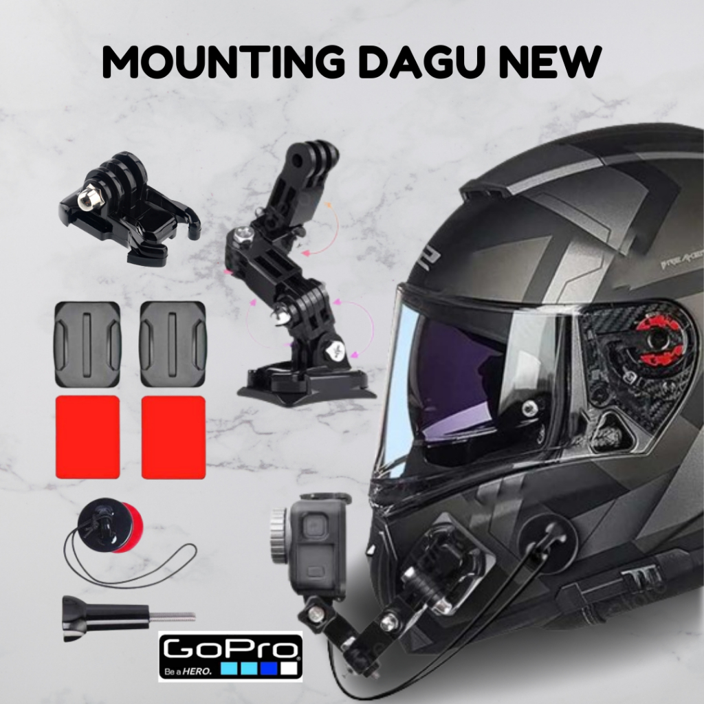 Helmet Front Mount Chin Mounting Helm Motovlog Gopro For Action Camera