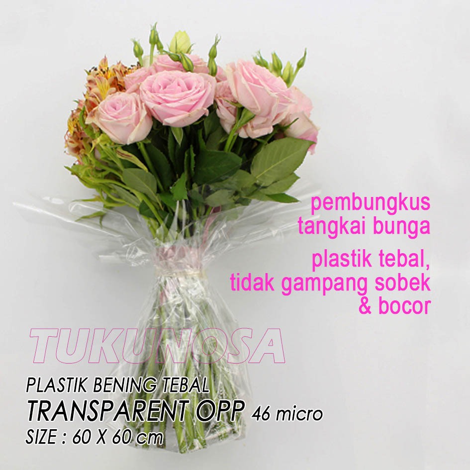 PERPACK TRANSPARENT OPP 46 micro 50 lembar PLASTIK OPP BENING BUKET PLASTIK PARCEL LEMBAR HAMPERS