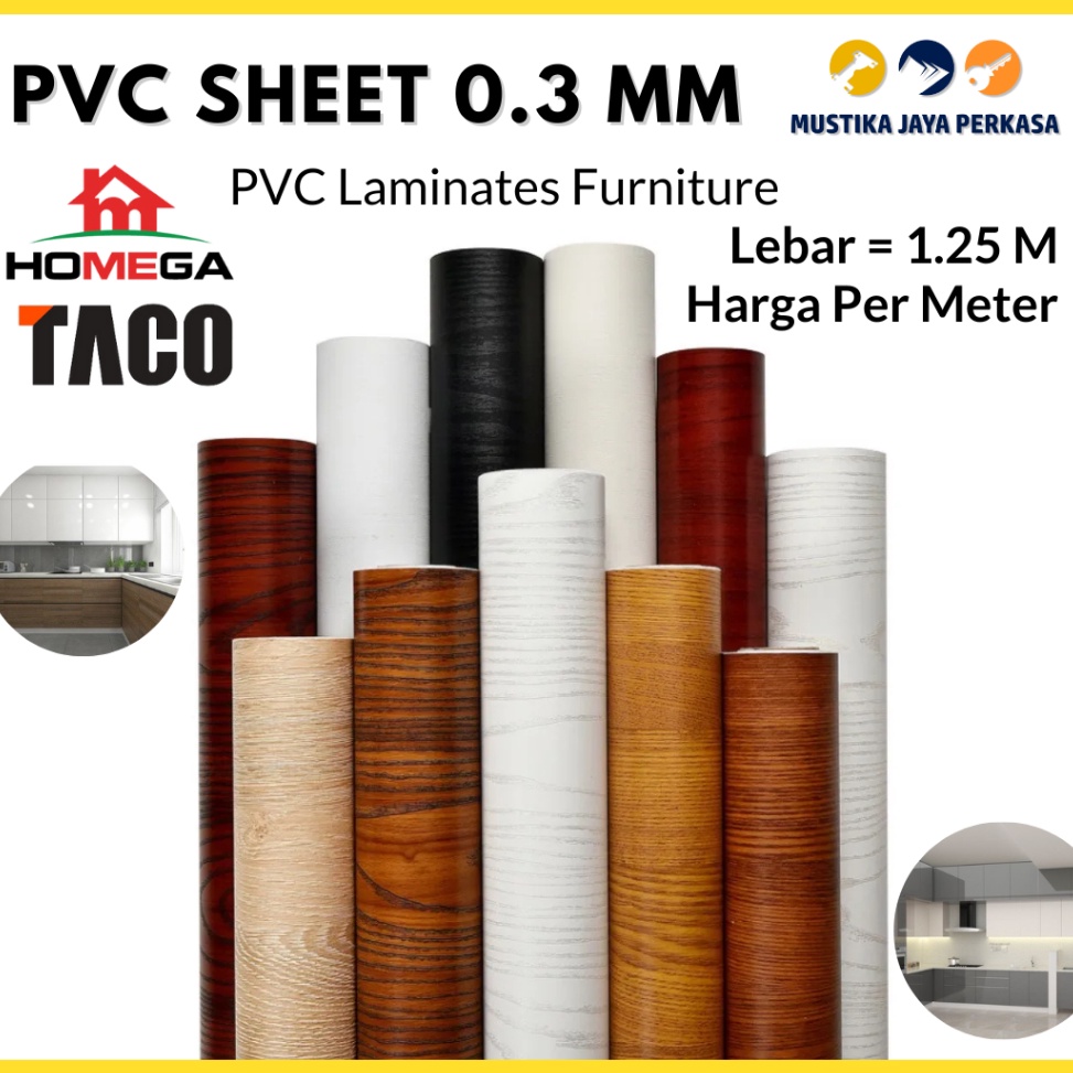 Sale sale PVC Sheet 3 Mm Supercon Pelapis Furniture Laminates Taco Homega Interior Woodgrain Motif K