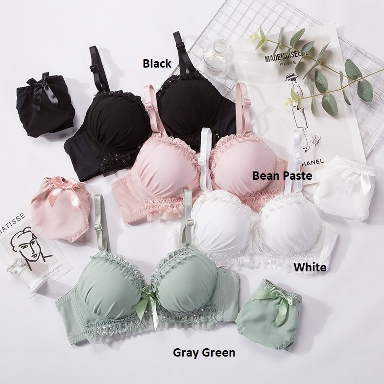 KODE H32V Set Bra  BH cewek wanita import korea seksi renda KR49 premium SANGAT ELEGANT dan NYAMAN S