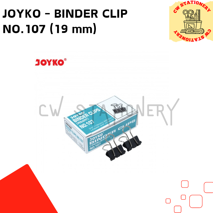 

Joyko - Binder Clip / Klip Hitam / Penjepit Kertas no. 107 (19 mm)