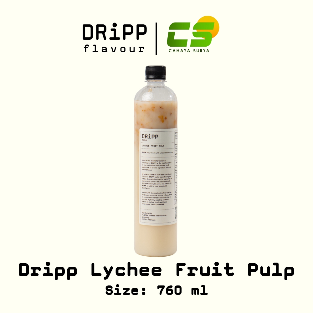

Dripp Sirup / Syrup - Lychee Fruit Pulp (Sirup Bubur Buah) 760 ml