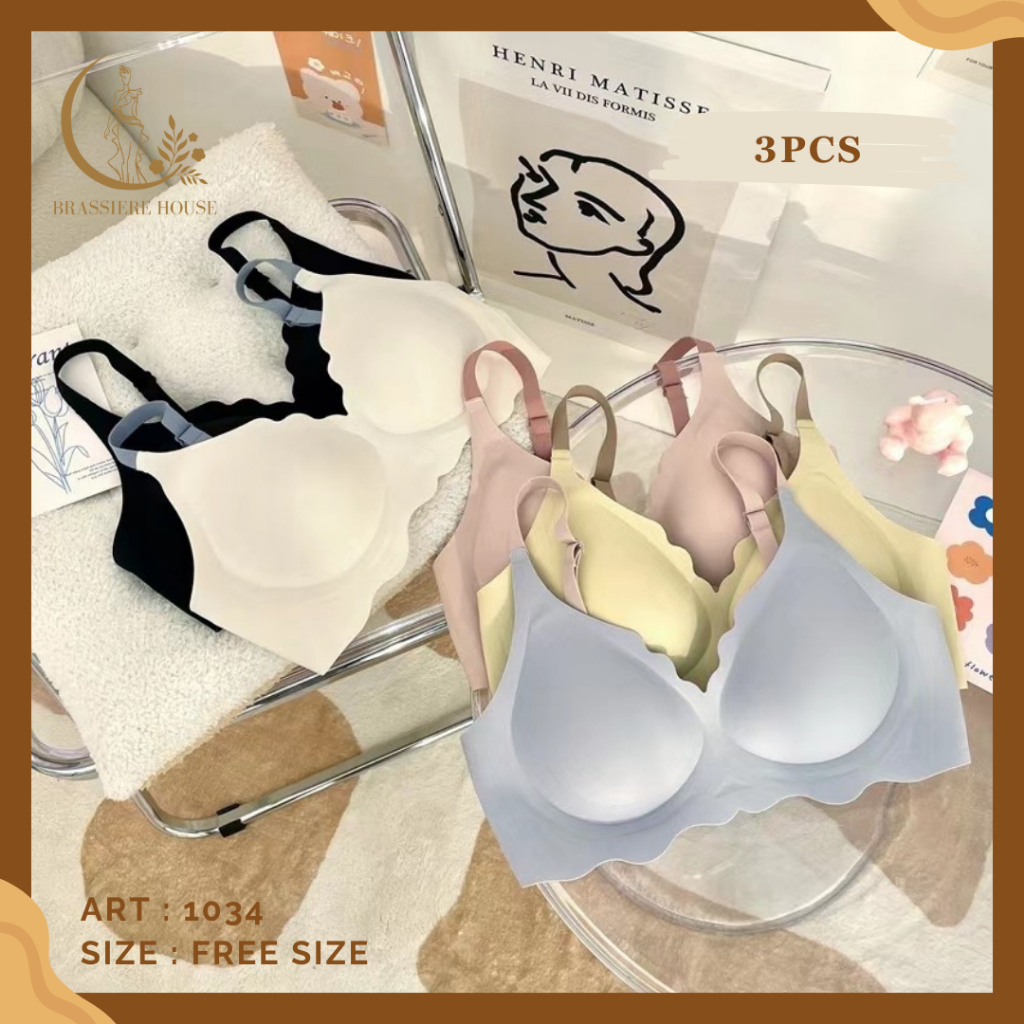 3PCS Bra import murah/sport bra munafie/bra gym fitnes/pakaian dalam wanita /underwear murah /bralle