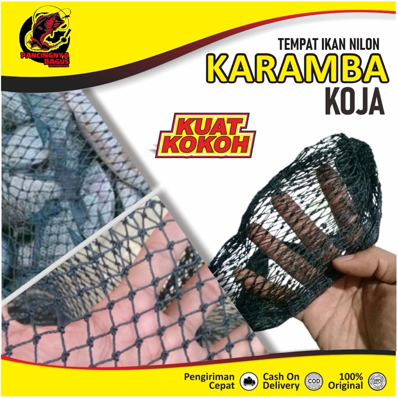 KARAMBA IKAN / KARAMBA KOJA BAHAN NILON SERUT / KARAMBA TEMPAT IKAN BAHAN NILON TEBAL 100CM
