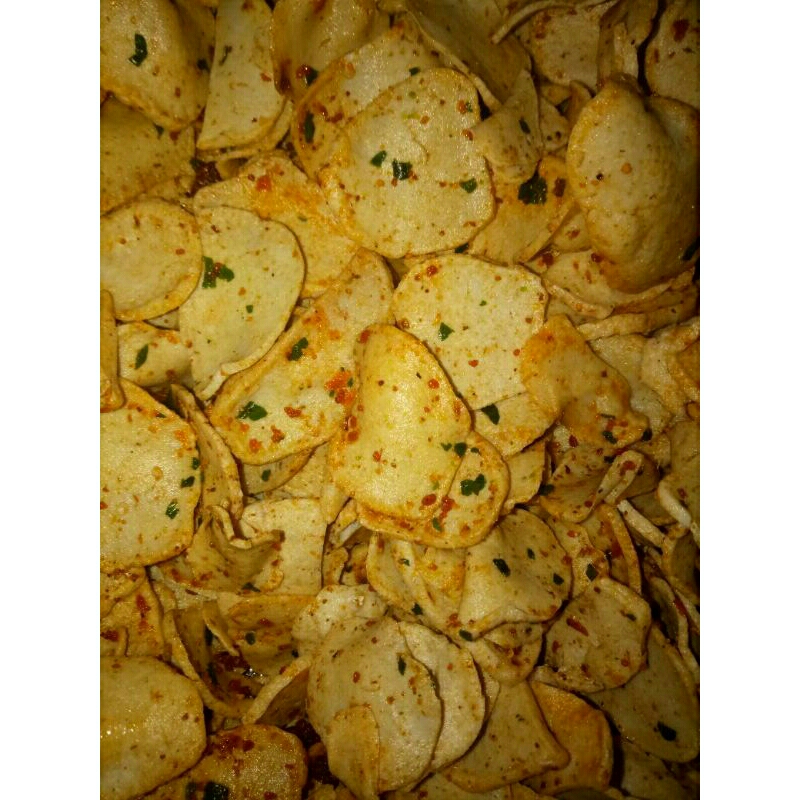 

Basreng koin pedas daun jeruk