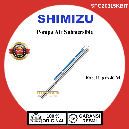 Shimizu Submersible Pompa Air SPG 20 315 K BIT (0.5 HP)/ SPG-20315KBIT/SPG 2031KBIT/Pompa Air Submer