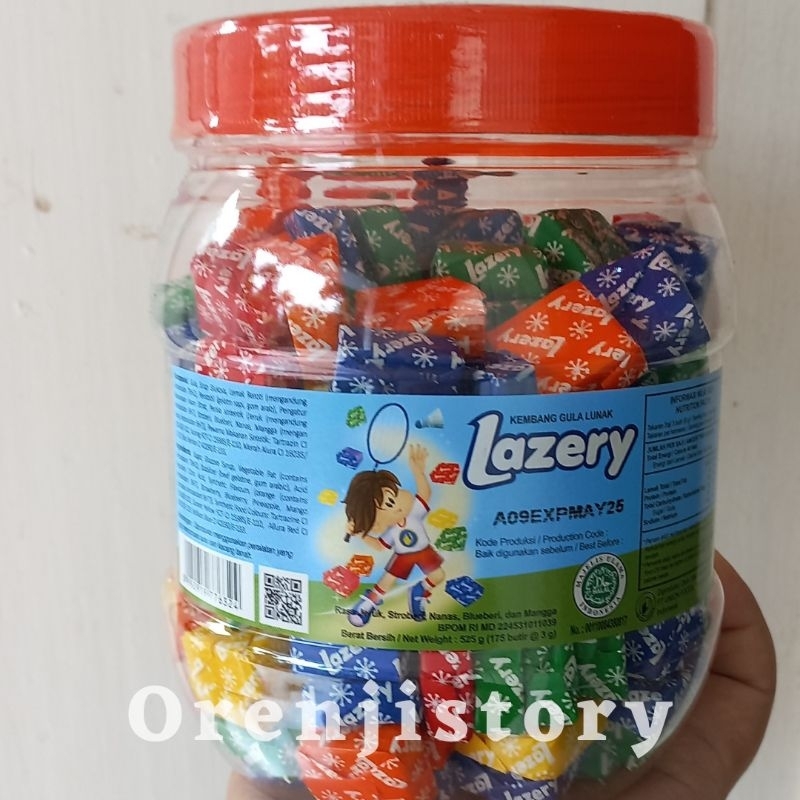 

permen lazery 525gr toples isi 175 untuk jajan lebaran