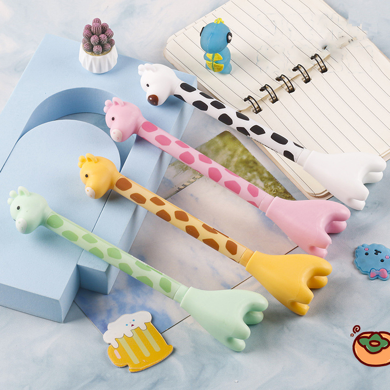 

Pulpen Ink Gel Pen Jerapah Lucu Karakter Anak Bolpen Hitam Bolpoin Murah