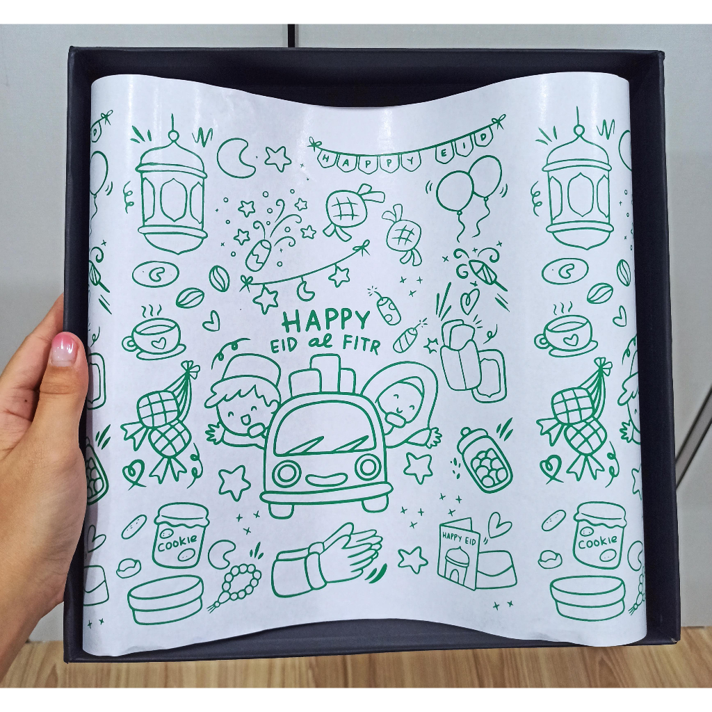 

Wrapping paper / kertas pembungkus kado makanan, kue, clothing, pakaian, baju, bakery, dll