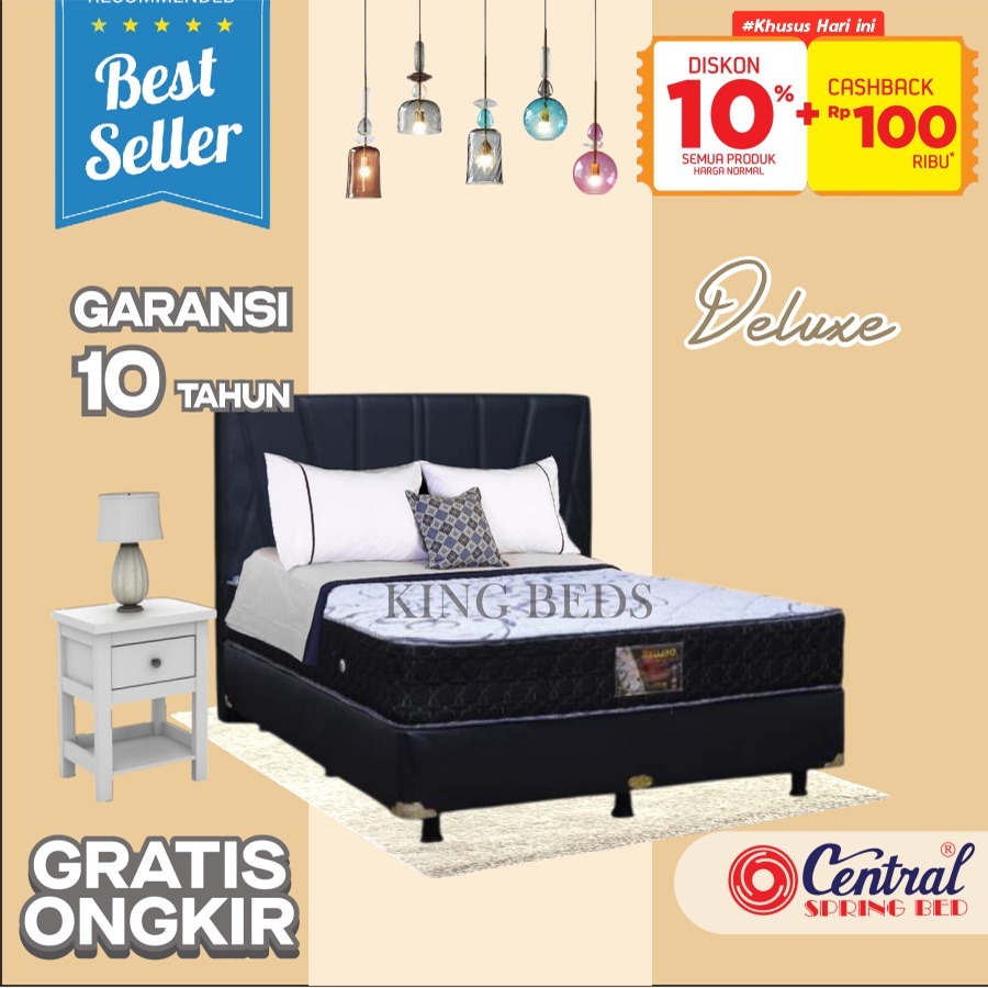 Central Spring Bed Deluxe matras kasur only 160 180 200 100 120 x 200