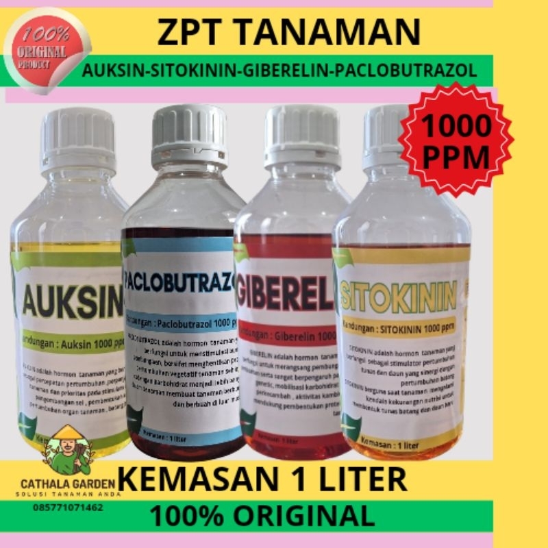 ZPT HORMON TANAMAN 1000 PPM KEMASAN 1 LITER | AUKSIN - SITOKININ - GIBERELIN- PACLOBUTRAZOL