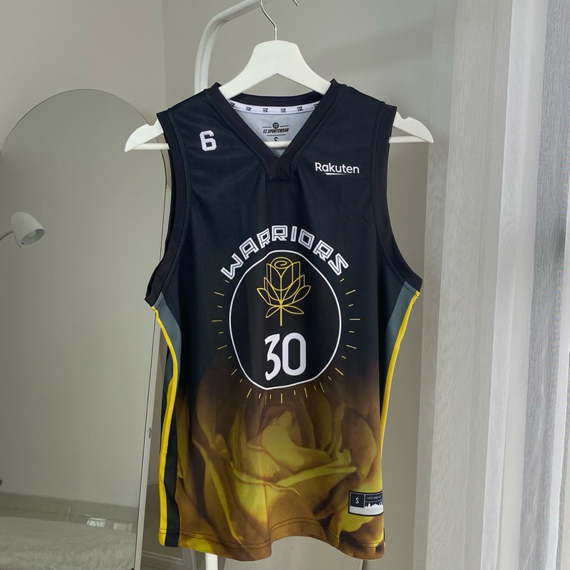 JERSEY BASKET STEPHEN CURRY GSW 30 HITAM BLACK ROSE GOLDEN BLOOD SWINGMAN