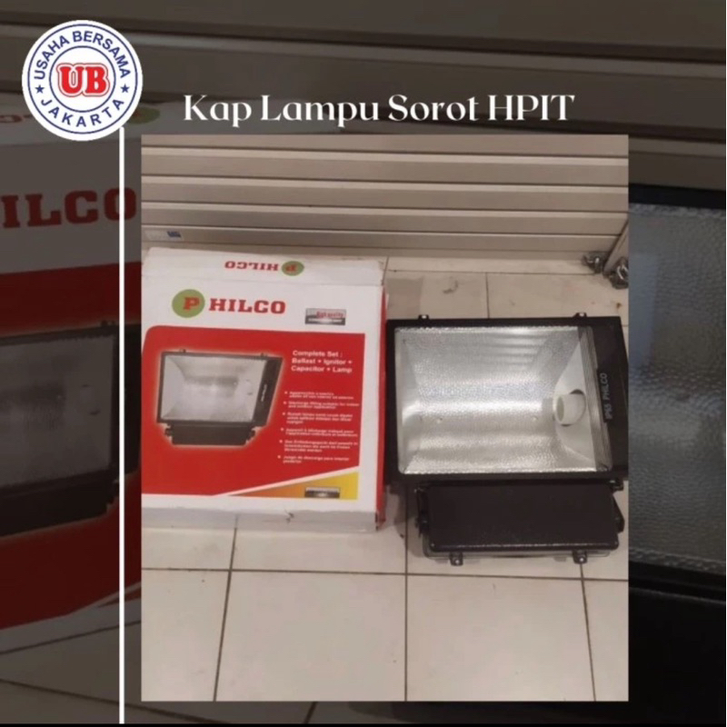 kap lampu sorot HPIT 400W set komponen Philco