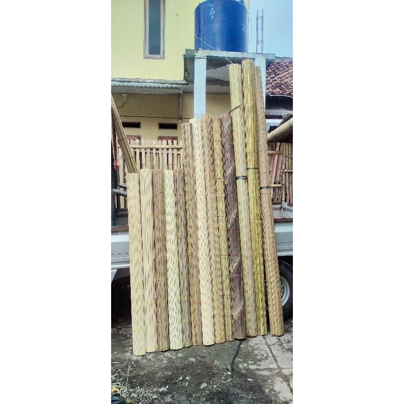 Tirai Bambu Kerai Bambu Motif Ukuran 2 x 2