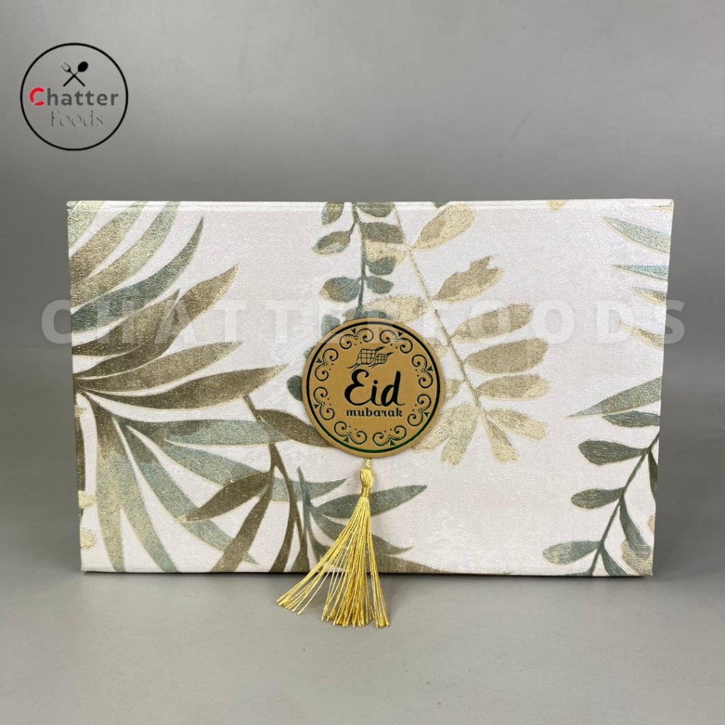 

Box Hardtop Cookies Isi 3 Toples 350Gr/ Box Emblem Lebaran Motif Daun