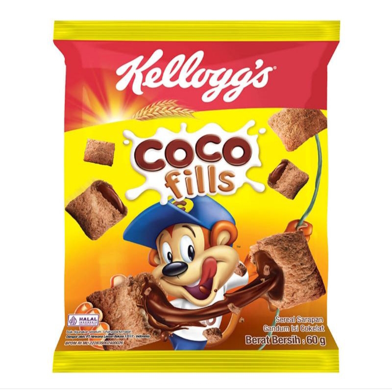 

Kelloggs Coco Fills Sereal Gandum Isi Cokelat 60g