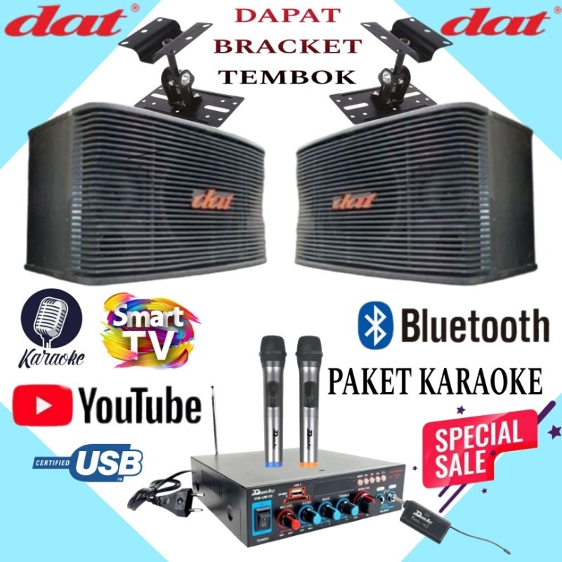 Karaoke Set Speaker DAT 10 IN Ampli Bluetooth Karaoke Smart Tv youtube