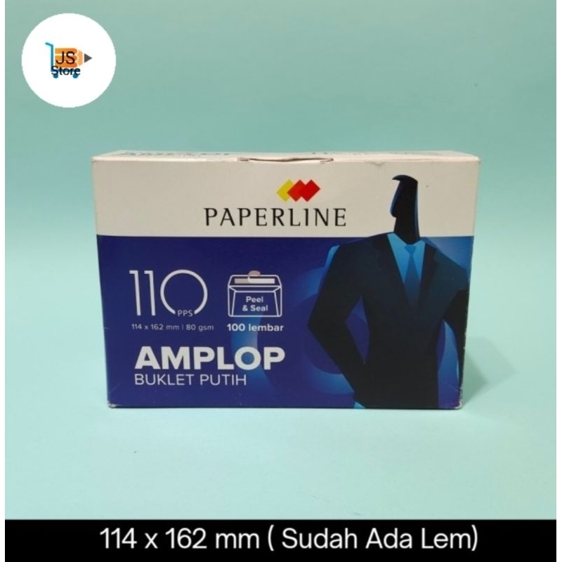 

Amplop Putih Polos + Lem Paperline 110 ( 114 x 162 mm ) / Amplop Paperline Sedang