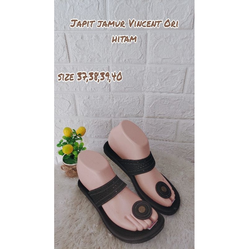 Sandal Vincent Ori (Japit jamur hitam)