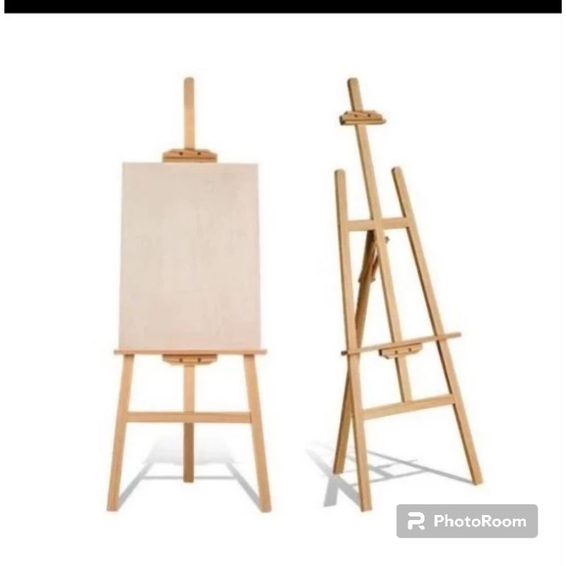 Original Easel Kayu Standard Lukis / Stand Penyangga Bingkai Besar Tinggi 150 cm Bali Artist