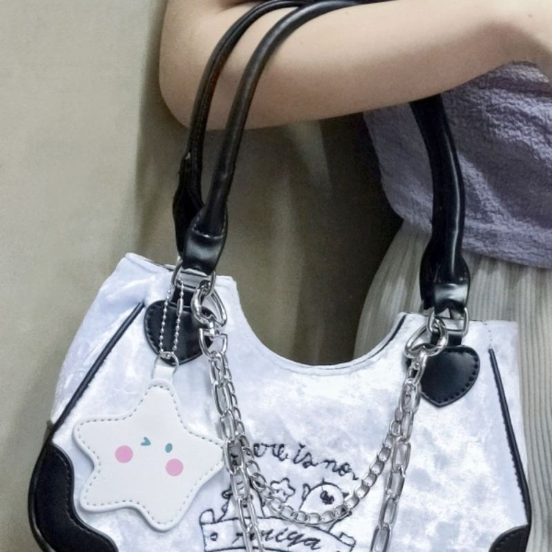 2023 tas jinjing tas wanita cantik dan keren baru dengan rantai tas tangan yang lebih kecil