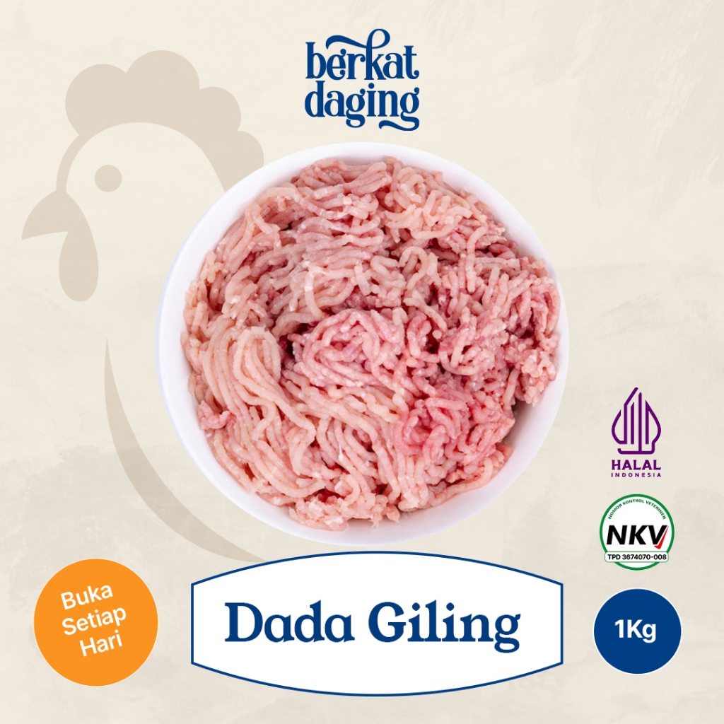 

Daging Ayam Giling Dada 1kg - Cincang Halus MPASI Halal BERKAT DAGING