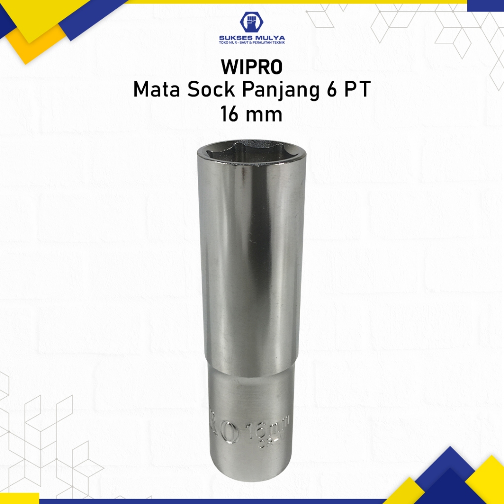 Mata Sock Panjang Deep Wall 16mm 1/2" DR 6PT Wipro