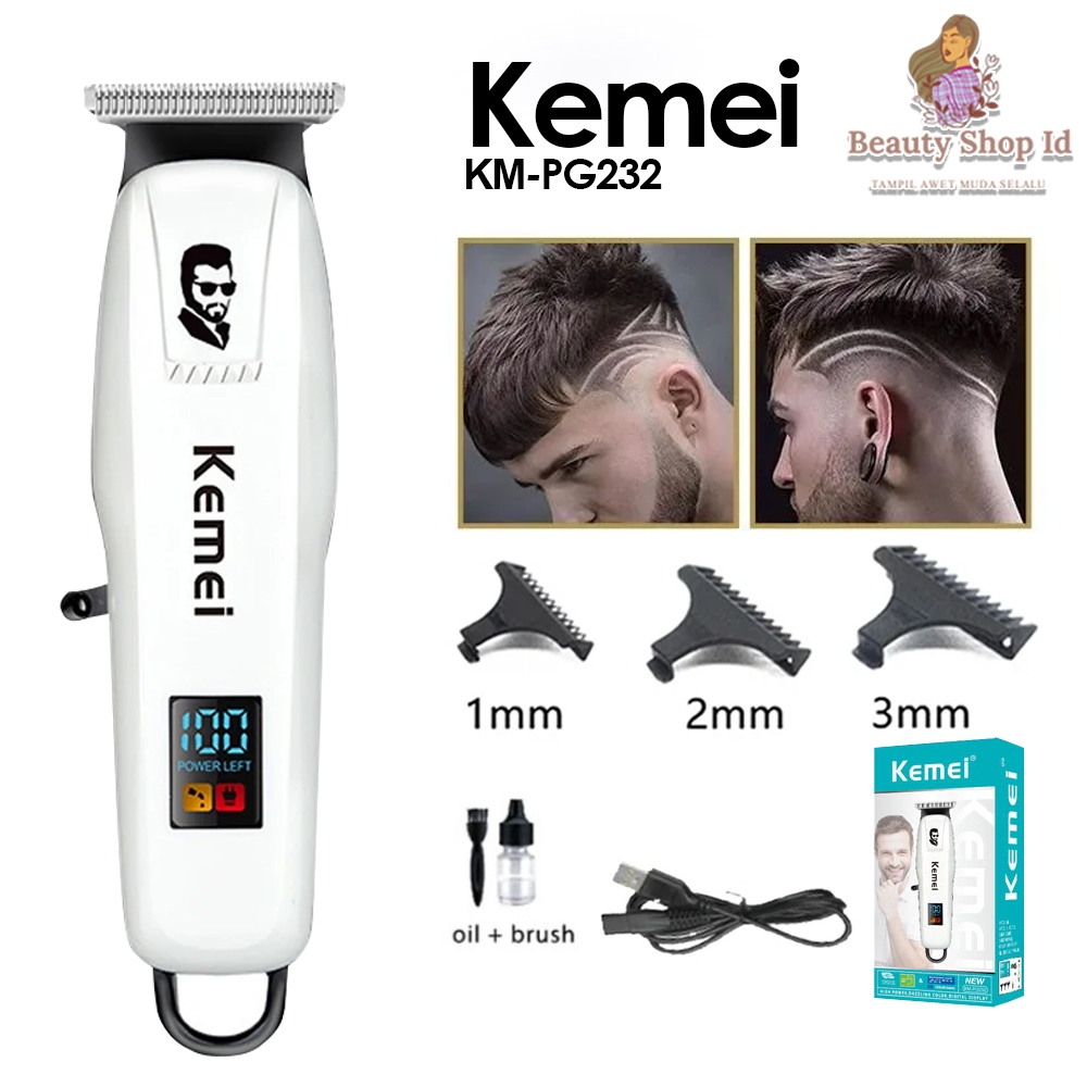 Kemei PG232 Alat Cukur Elektrik Hair Clipper Trimmer / Alat Cukur Hair Clipper Rambut Brewok Jenggot