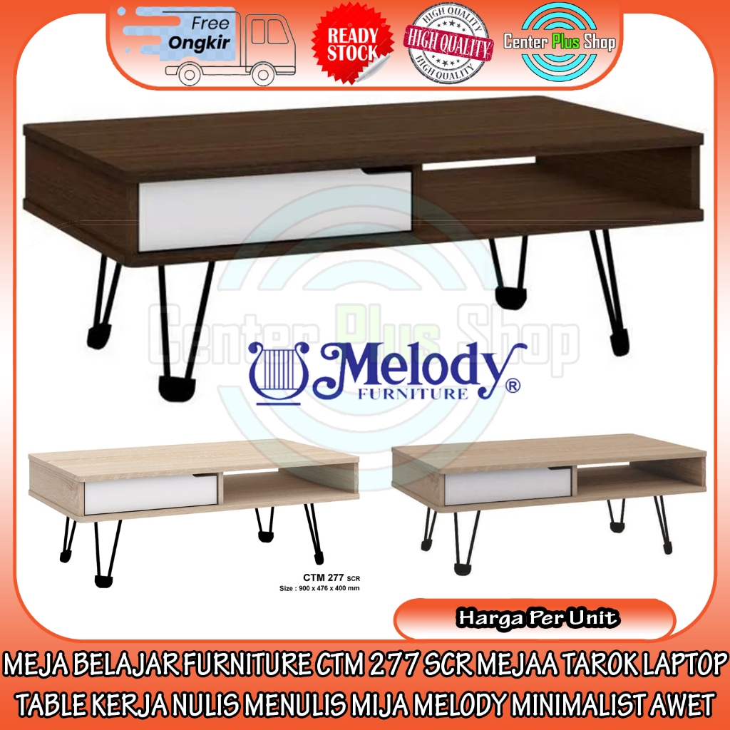 MELODY CTM 277 Meja Kopi Teh Santai Mini Persegi Panjang Tamu Lesehan Colombia Walnut Coffee Table S