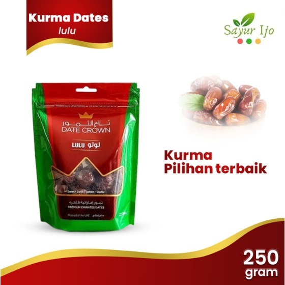 

Kurma Date Crown Lulu 250 Gram / Pack Fresh Black Dates Buah Premium