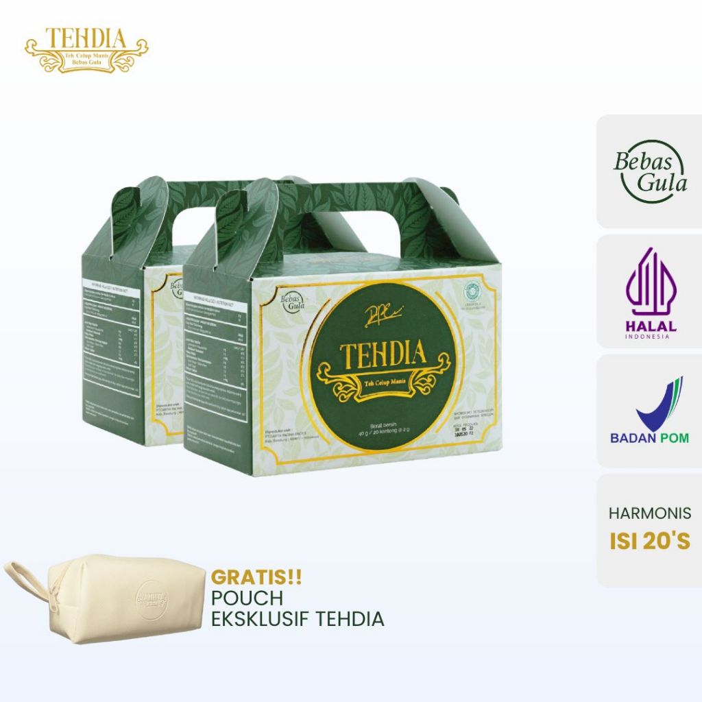 

TEHDIA Teh Celup Manis Bebas Gula 20s x 2 Box