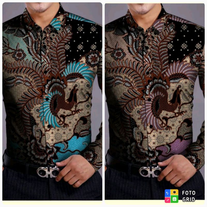 kemeja batik pria murah Medan lengan panjang
