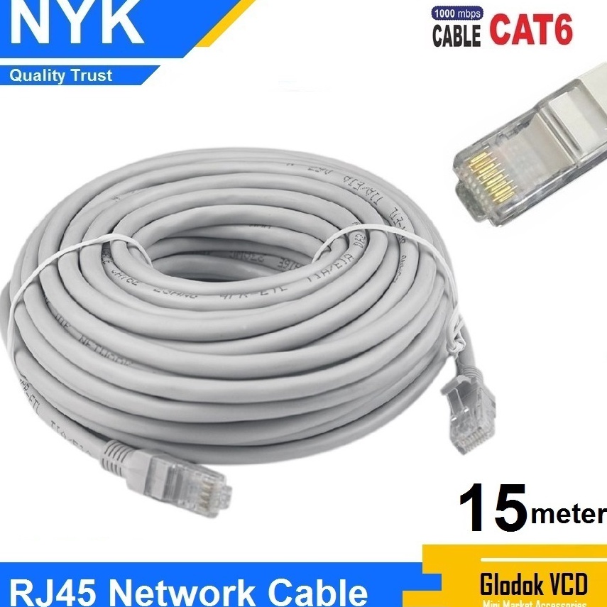 ART T96F NYK Kabel Lan UTP Cat6E 15M Internet Ethernet Cable