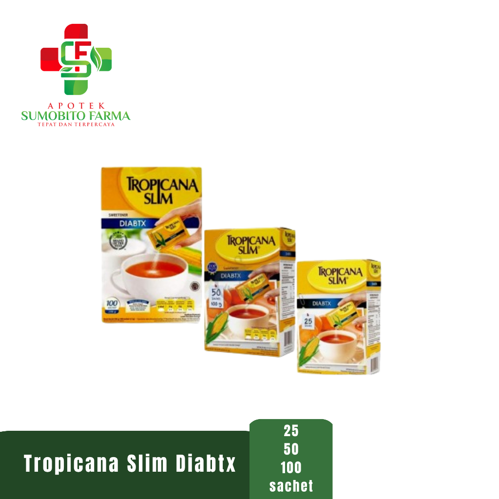 

Tropicana Slim Sweetener Diabtx 25, 50, 100 sachet