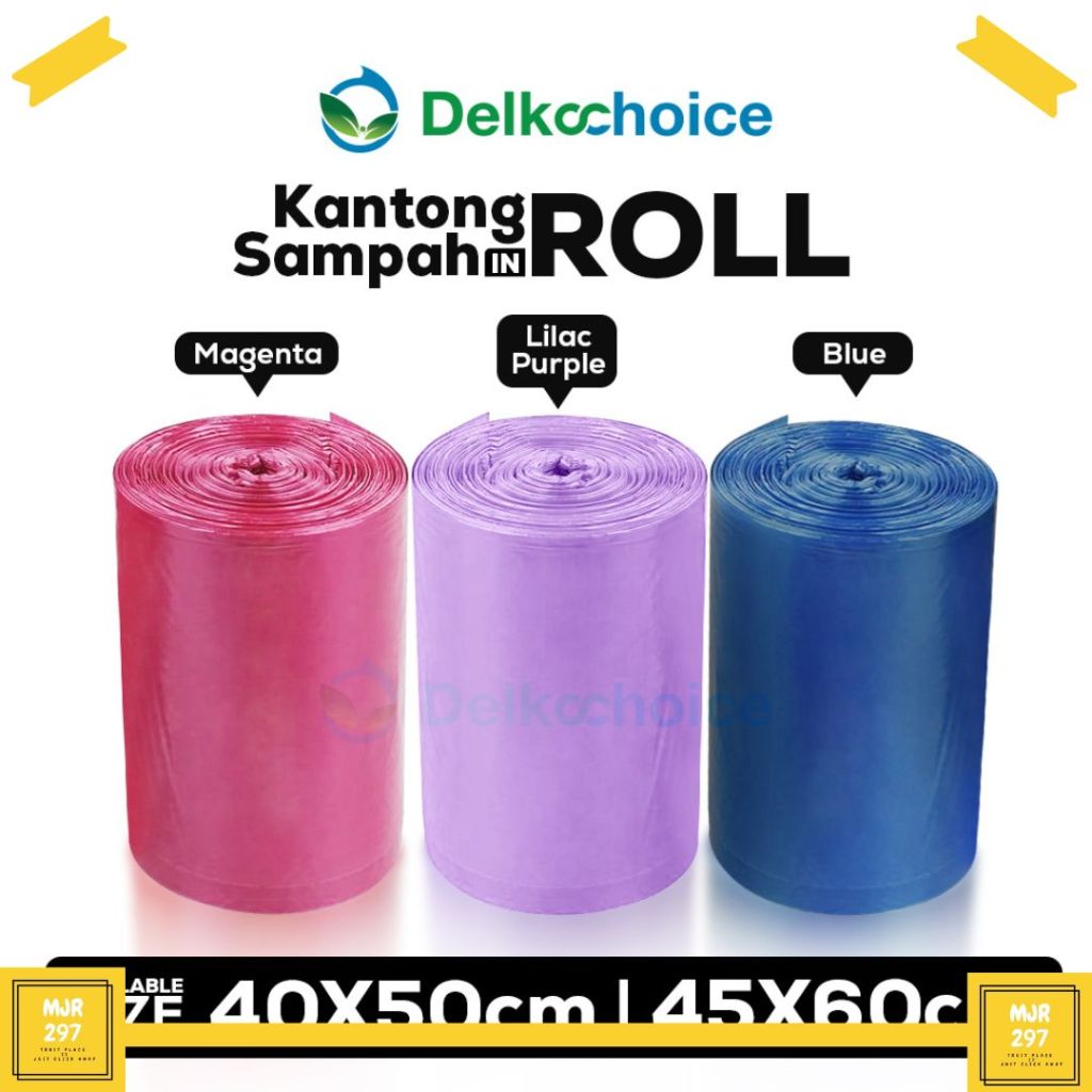 KANTONG PLASTIK SAMPAH / TRASH BAG WARNA WARNI DELKOCHOICE