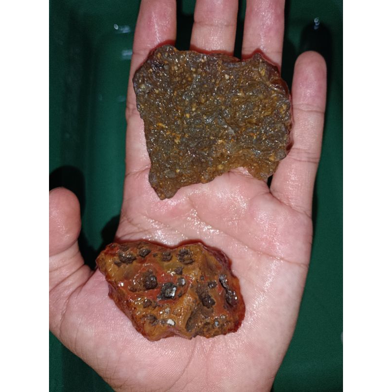 BAHAN NATURAL ROUGH BATU RAJA MERAH CABE ORANGE / BATU AKIK MOTIF GAMBAR