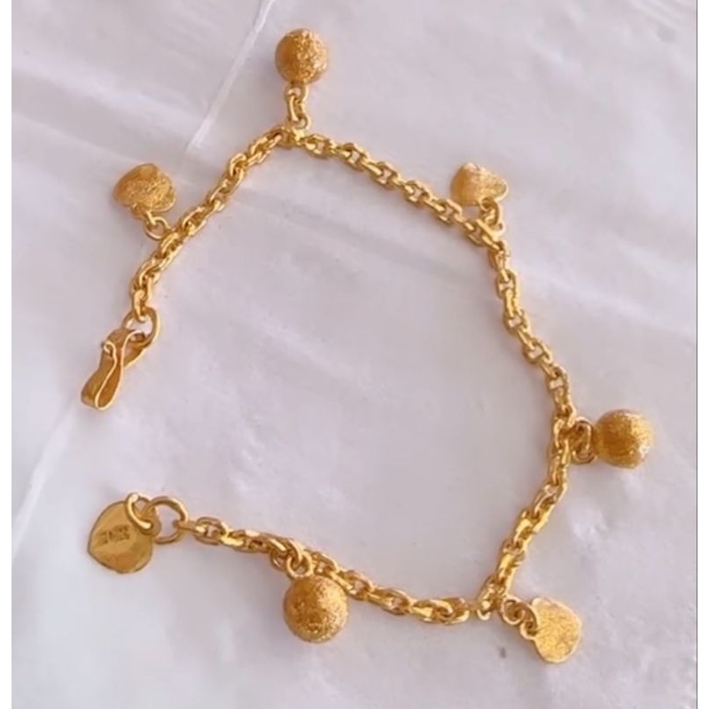 gelang lapis emas Cristal 24 k awet dipakai setiap hari
