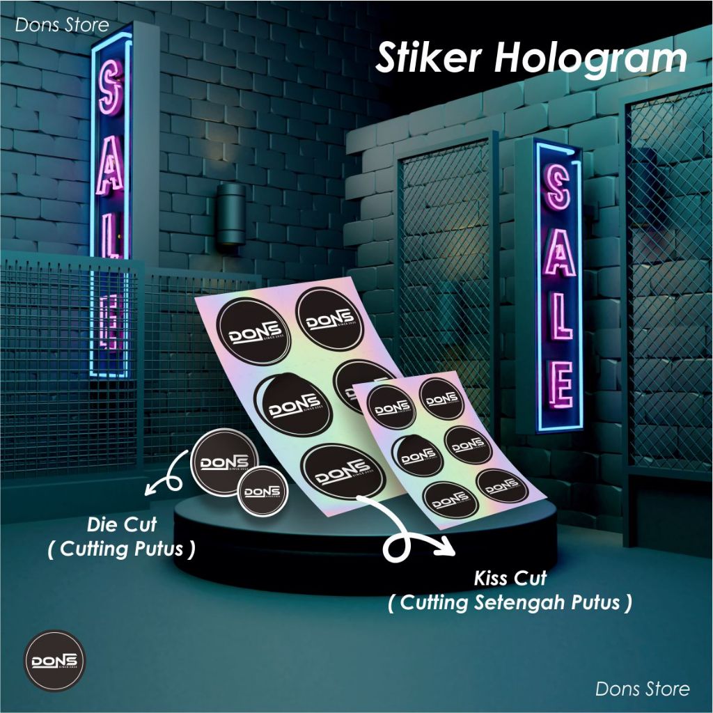 

Cetak Stiker Hologram A3+ Custom dan Cutting Stiker