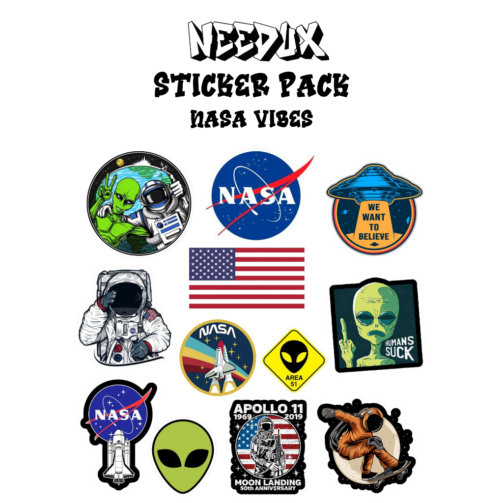 

NEW!!! Sticker Pack NASA Vibes by needUx graffiti merch Anti Air