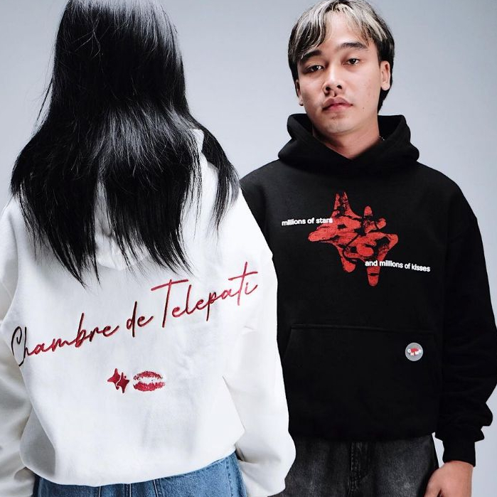 [ ORIGINAL & MURAH ] Boxy Hoodie Chambre de Telepati - Millions Black // Boxy Hoodie Chambre de Tele