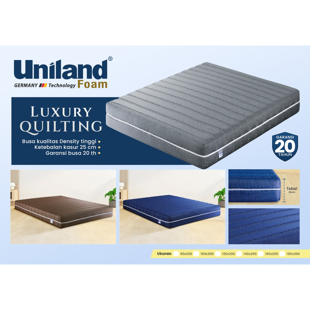 Kasur Busa Uniland Foam LUXURY Tebal 25 cm