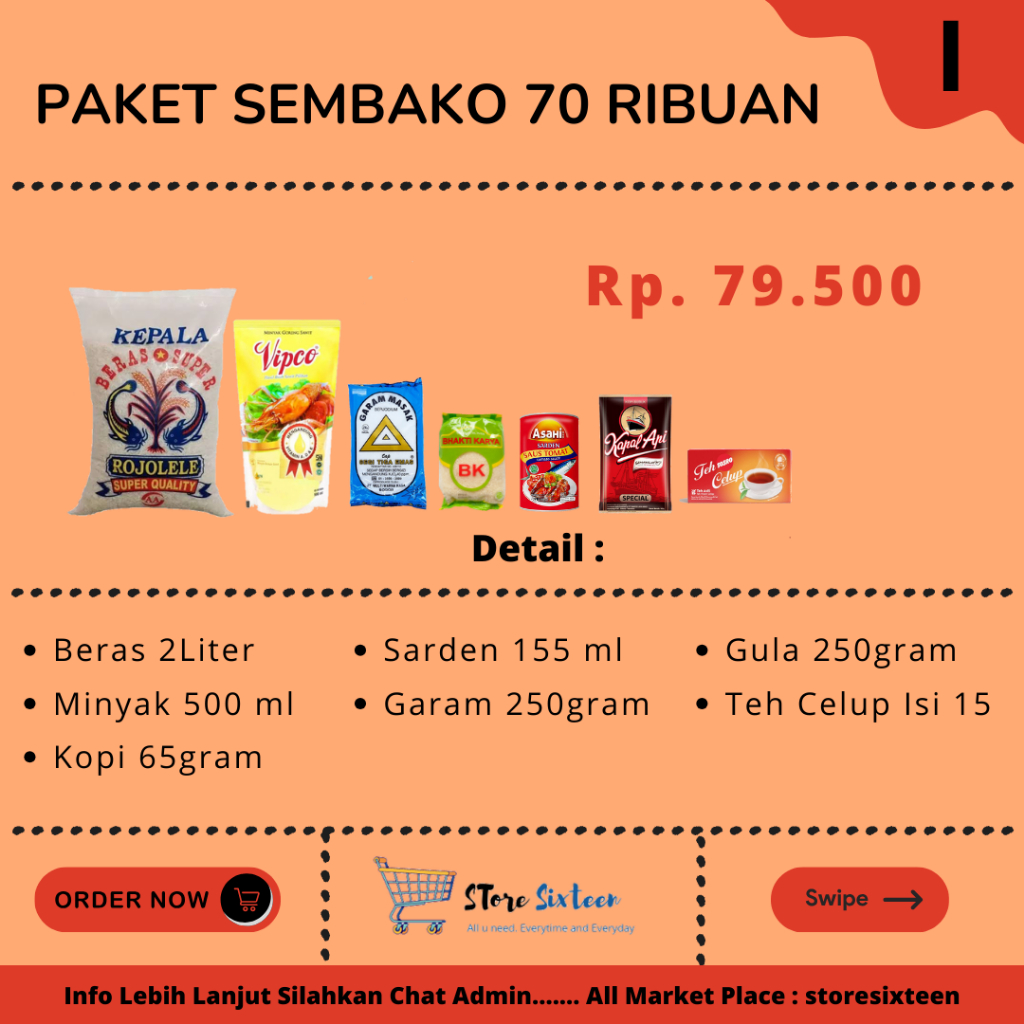 

PAKET SEMBAKO 70 RIBUAN I / PAKET SEMBAKO MURAH By Storesixteen