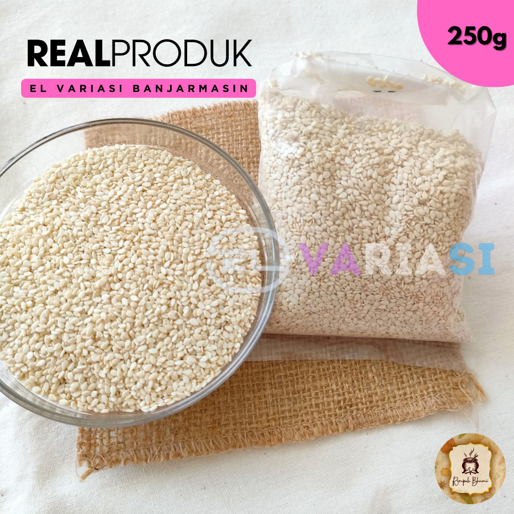 

250g || Biji Wijen Putih / White Sesame Seeds RAW / Biji Wijen Putih Mentah [Premium] By. EL Variasi