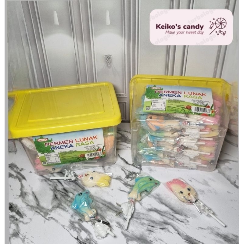 

GUMMY LUNAK DOLPHIN & RABBIT ISI 50PCS