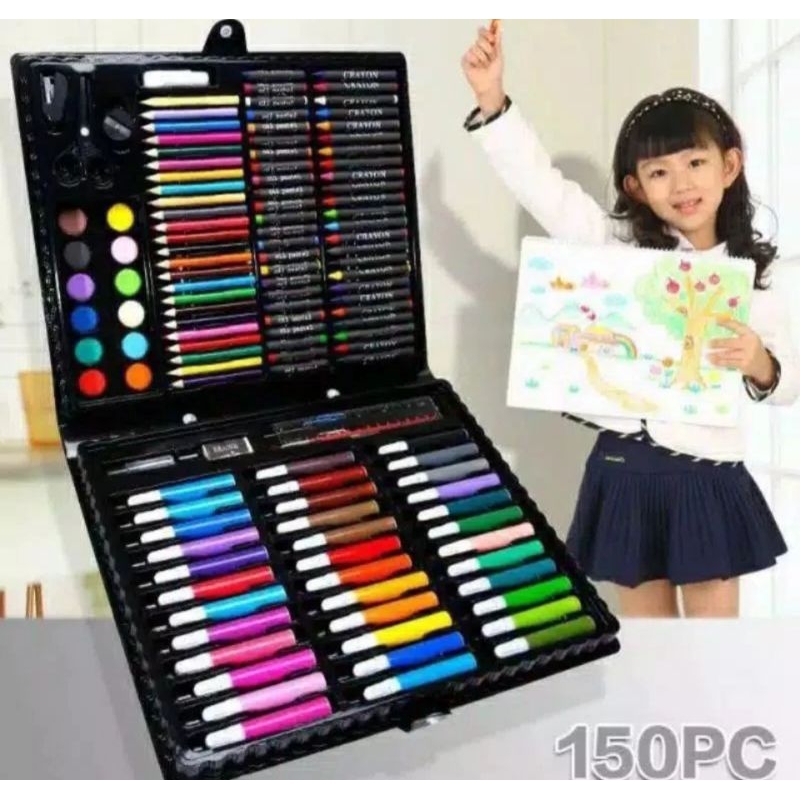 Kado Ultah Anak | Crayon | Spidol Set | Caroyon Anak Isi 150 Pcs  Pensil Warna Alat Tulis Mewarnai M