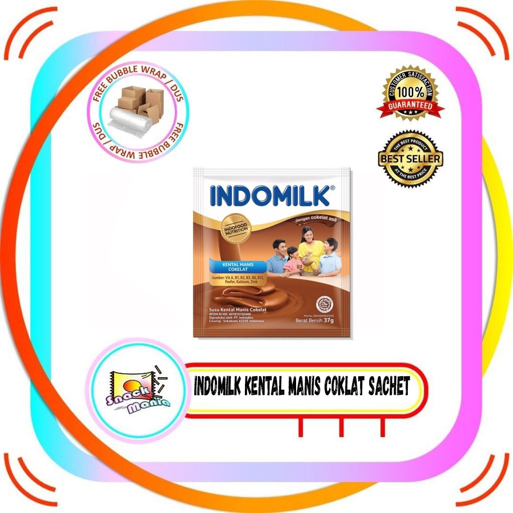 

Indomilk Susu Kental Manis Coklat 37 gr x 6 Sachets Cokelat Chocolate