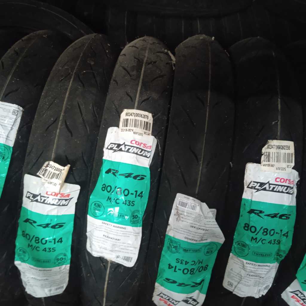 Corsa R46 Soft Compound 100/80 90/80 80/80 RING 14 FREE PENTIL Platinum R 46 100 90 80 ORIGINAL BARU